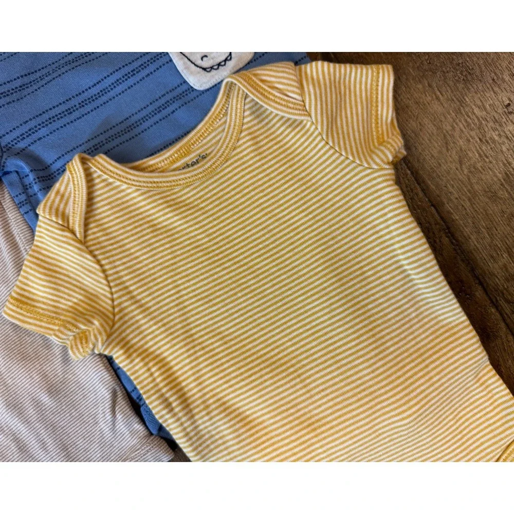 Carters Baby Boy Clothes Bodysuits 6 Months Lot Bundle Tee Shirts Short Sleeved